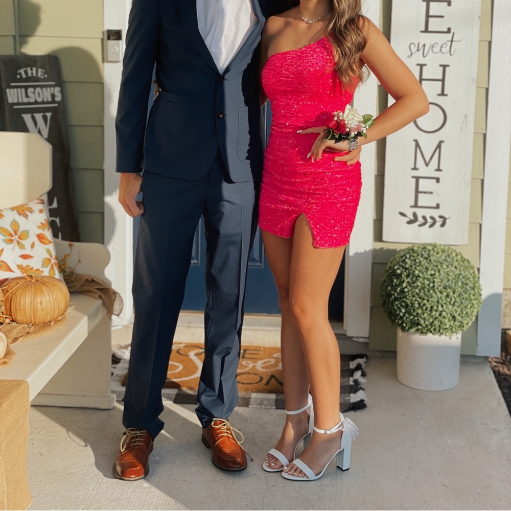 Hot pink dress